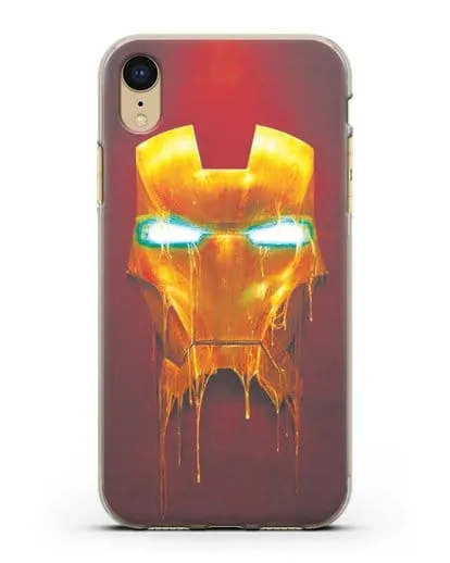 Чехол Маска Железного человека силиконовый для iPhone XR