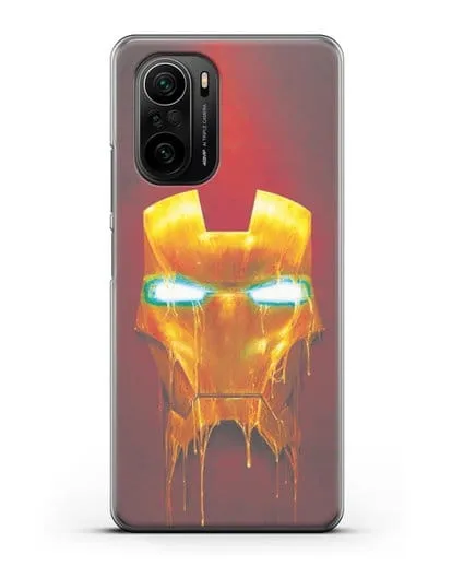 Чехол Маска Железного человека силиконовый для Xiaomi Poco F3