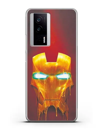 Чехол Маска Железного человека силиконовый для Xiaomi Poco F5 Pro