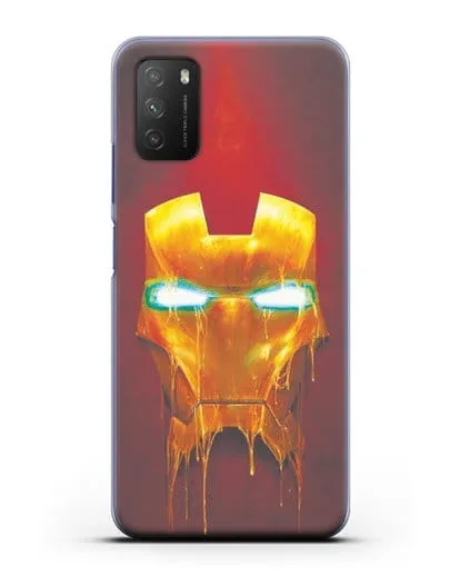 Чехол Маска Железного человека силиконовый для Xiaomi Poco M3