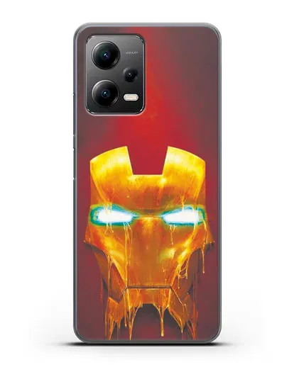 Чехол Маска Железного человека силиконовый для Xiaomi Poco X5