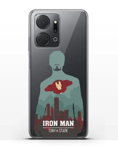 Чехол Тони Старк - Железный человек силиконовый для Honor X7a