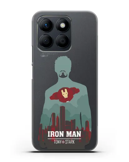 Чехол Тони Старк - Железный человек силиконовый для Honor X8b