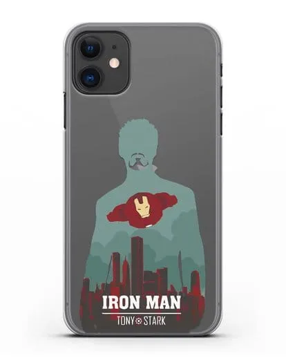 Чехол Тони Старк - Железный человек силиконовый для iPhone 11