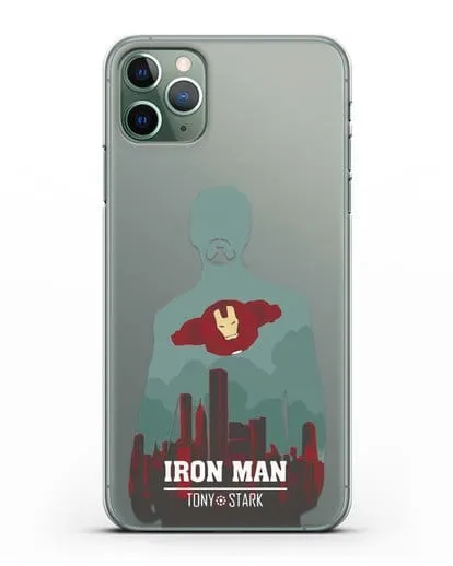 Чехол Тони Старк - Железный человек силиконовый для iPhone 11 Pro Max