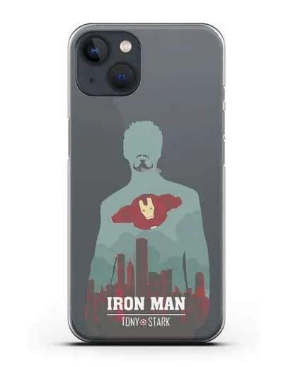 Чехол Тони Старк - Железный человек силиконовый для iPhone 13 Mini