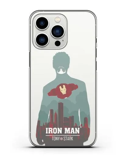 Чехол Тони Старк - Железный человек силиконовый для iPhone 13 Pro