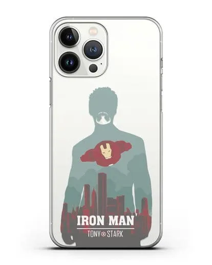 Чехол Тони Старк - Железный человек силиконовый для iPhone 13 Pro Max