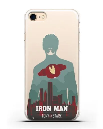 Чехол Тони Старк - Железный человек силиконовый для iPhone 7