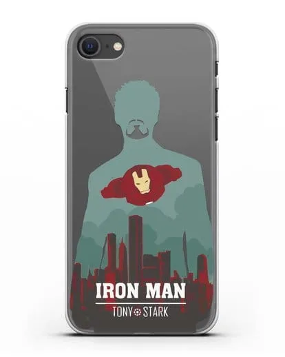 Чехол Тони Старк - Железный человек силиконовый для iPhone SE 2020