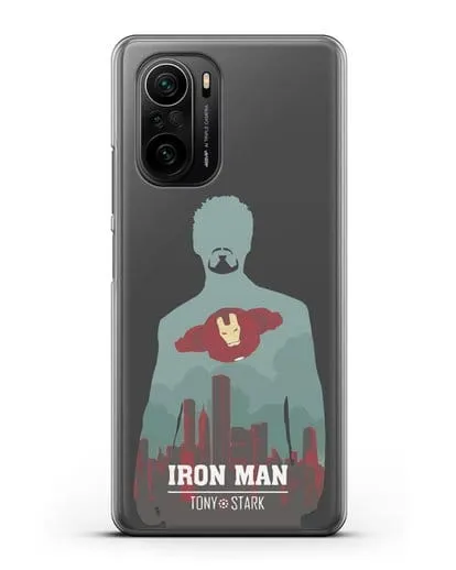 Чехол Тони Старк - Железный человек силиконовый для Xiaomi Poco F3 Pro