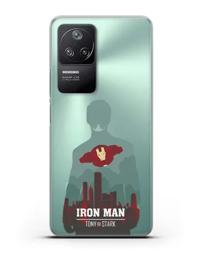 Чехол Тони Старк - Железный человек силиконовый для Xiaomi Poco F4