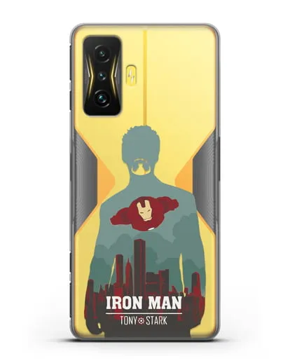 Чехол Тони Старк - Железный человек силиконовый для Xiaomi Poco F4 GT
