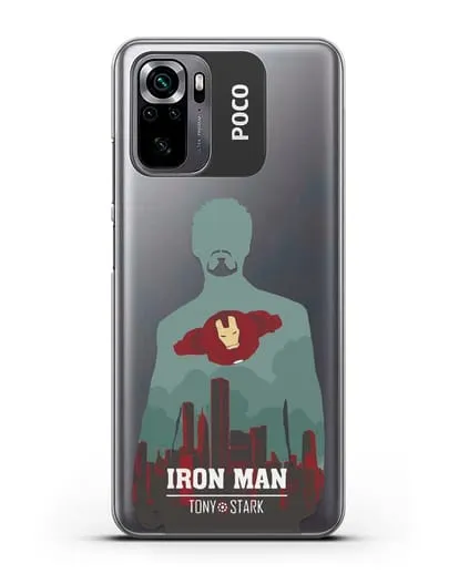 Чехол Тони Старк - Железный человек силиконовый для Xiaomi Poco M5s