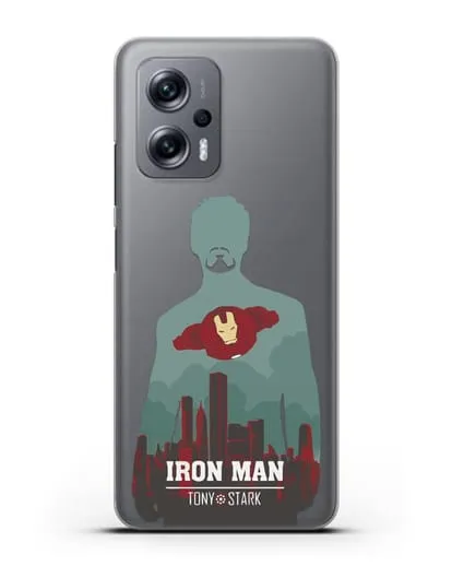 Чехол Тони Старк - Железный человек силиконовый для Xiaomi Poco X4 GT