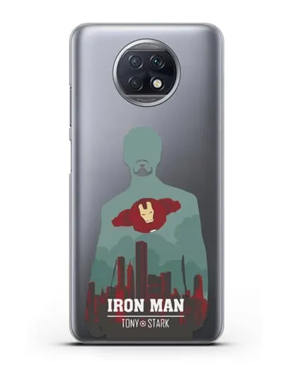 Чехол Тони Старк - Железный человек силиконовый для Xiaomi Redmi Note 9T
