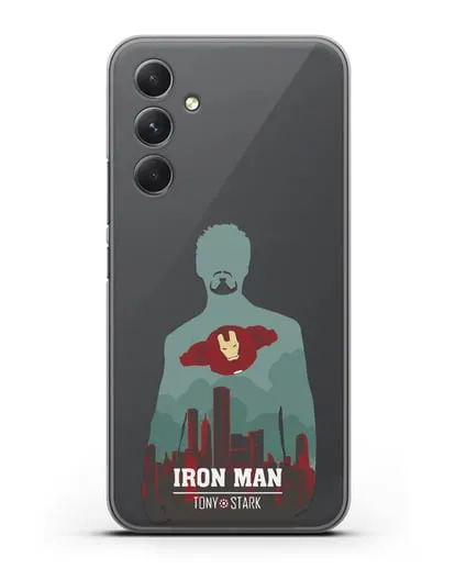 Чехол Тони Старк - Железный человек силиконовый для Samsung Galaxy A54 [SM-A536]