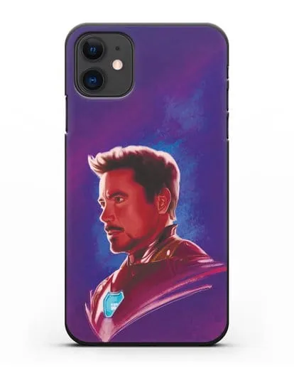 Чехол Тони Старк (Железный человек) в костюме силиконовый для iPhone 11