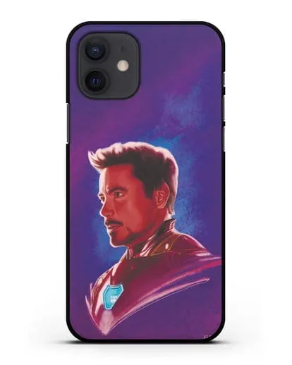Чехол Тони Старк (Железный человек) в костюме силиконовый для iPhone 12