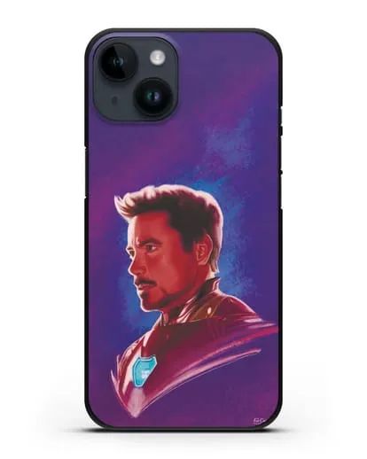Чехол Тони Старк (Железный человек) в костюме силиконовый для iPhone 14