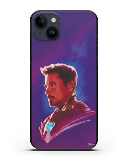 Чехол Тони Старк (Железный человек) в костюме силиконовый для iPhone 14 Plus