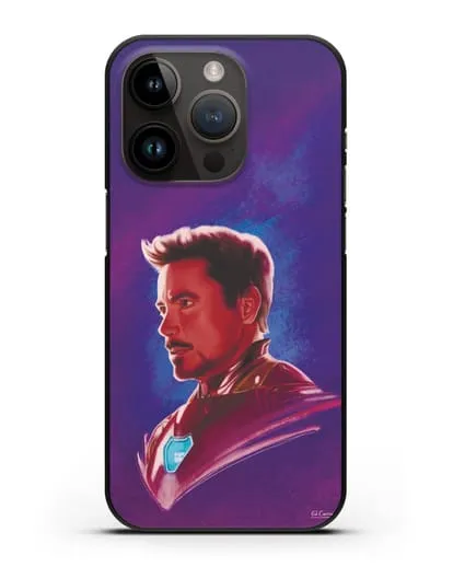 Чехол Тони Старк (Железный человек) в костюме силиконовый для iPhone 14 Pro