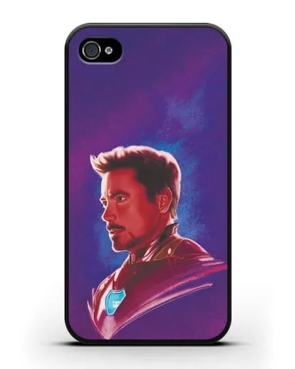 Чехол Тони Старк (Железный человек) в костюме силиконовый для iPhone 4/4s