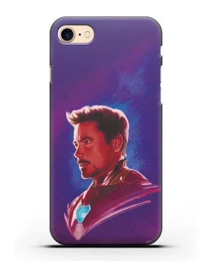 Чехол Тони Старк (Железный человек) в костюме силиконовый для iPhone 7