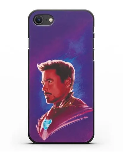 Чехол Тони Старк (Железный человек) в костюме силиконовый для iPhone SE 2020