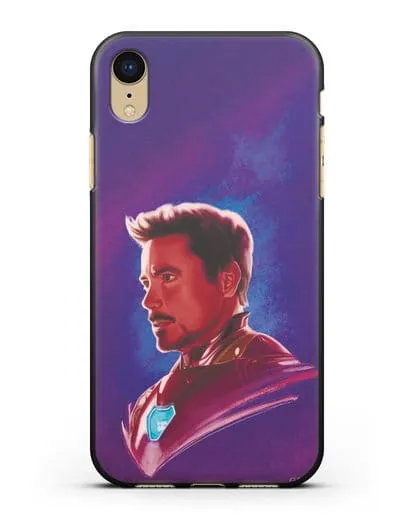 Чехол Тони Старк (Железный человек) в костюме силиконовый для iPhone XR