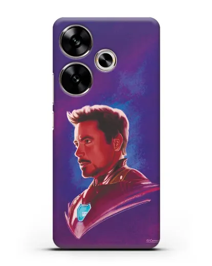 Чехол Тони Старк (Железный человек) в костюме силиконовый для Xiaomi Poco F6