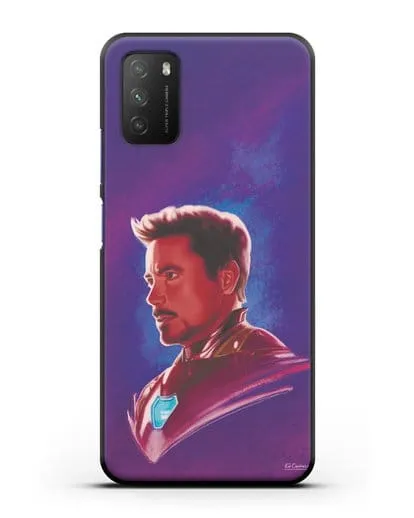 Чехол Тони Старк (Железный человек) в костюме силиконовый для Xiaomi Poco M3