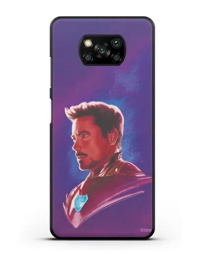 Чехол Тони Старк (Железный человек) в костюме силиконовый для Xiaomi Poco X3