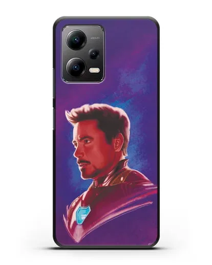 Чехол Тони Старк (Железный человек) в костюме силиконовый для Xiaomi Poco X5