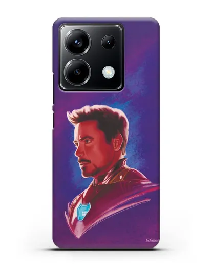 Чехол Тони Старк (Железный человек) в костюме силиконовый для Xiaomi Poco X6