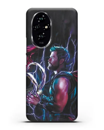 Чехол Тор (Thor) со шлемом Локи силиконовый для Honor 200