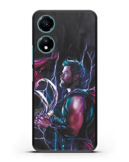 Чехол Тор (Thor) со шлемом Локи силиконовый для Honor X5 Plus