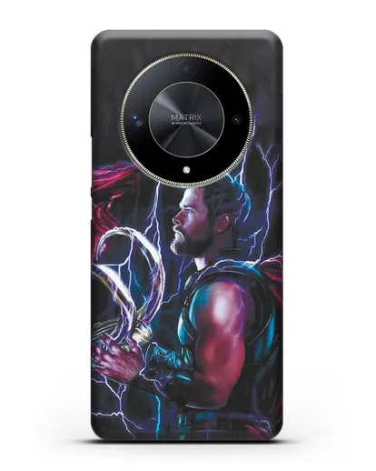 Чехол Тор (Thor) со шлемом Локи силиконовый для Honor X9b