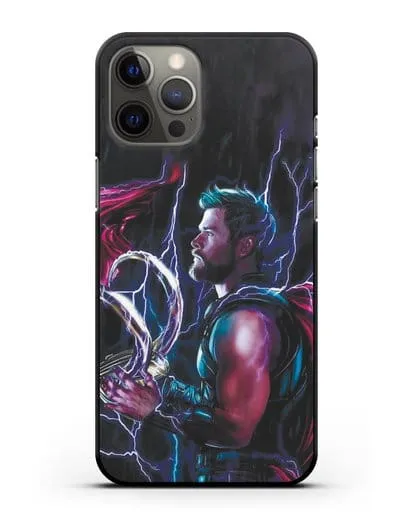 Чехол Тор (Thor) со шлемом Локи силиконовый для iPhone 12 Pro Max