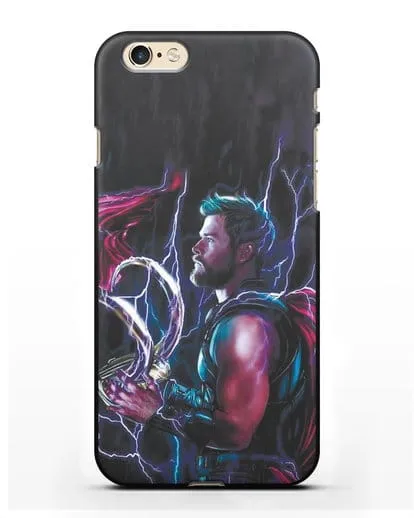 Чехол Тор (Thor) со шлемом Локи силиконовый для iPhone 6