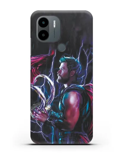 Чехол Тор (Thor) со шлемом Локи силиконовый для Xiaomi Poco C51