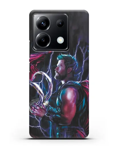 Чехол Тор (Thor) со шлемом Локи силиконовый для Xiaomi Poco X6