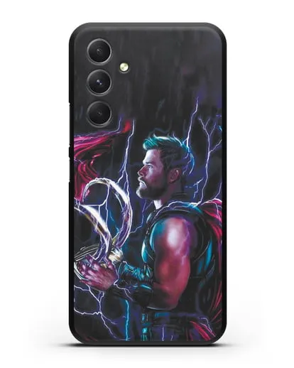 Чехол Тор (Thor) со шлемом Локи силиконовый для Samsung Galaxy A54 [SM-A536]