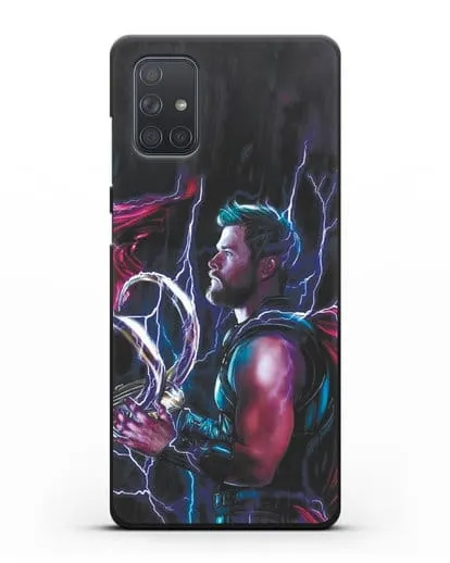 Чехол Тор (Thor) со шлемом Локи силиконовый для Samsung Galaxy A71 [SM-A715F]