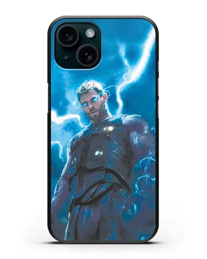 Чехол с принтом Тор силиконовый для iPhone 15