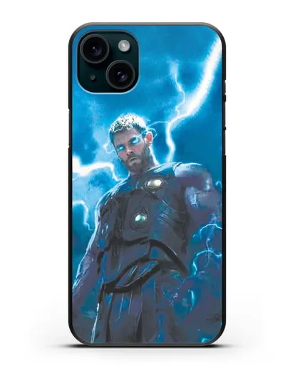 Чехол с принтом Тор силиконовый для iPhone 15 Plus