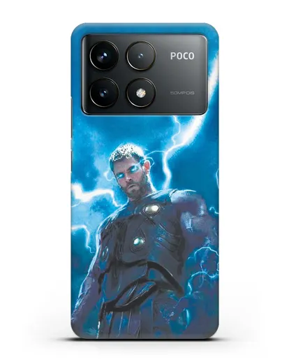 Чехол с принтом Тор силиконовый для Xiaomi Poco F6 Pro