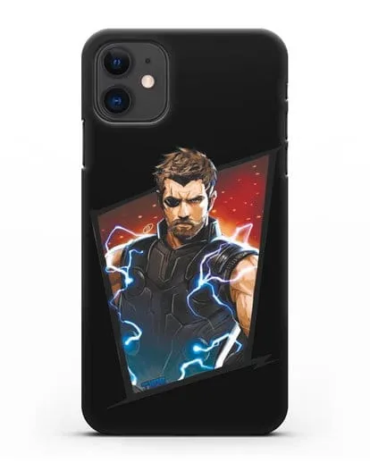 Чехол с иллюстрацией Тор в повязке силиконовый для iPhone 11