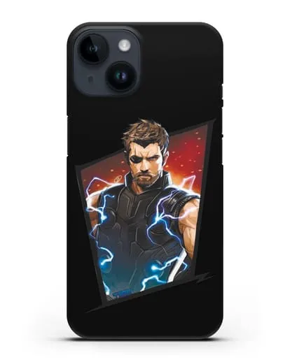 Чехол с иллюстрацией Тор в повязке силиконовый для iPhone 14