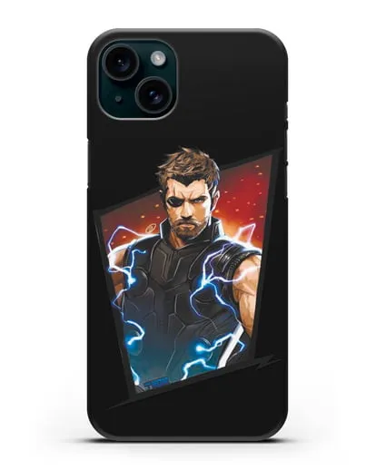 Чехол с иллюстрацией Тор в повязке силиконовый для iPhone 15 Plus